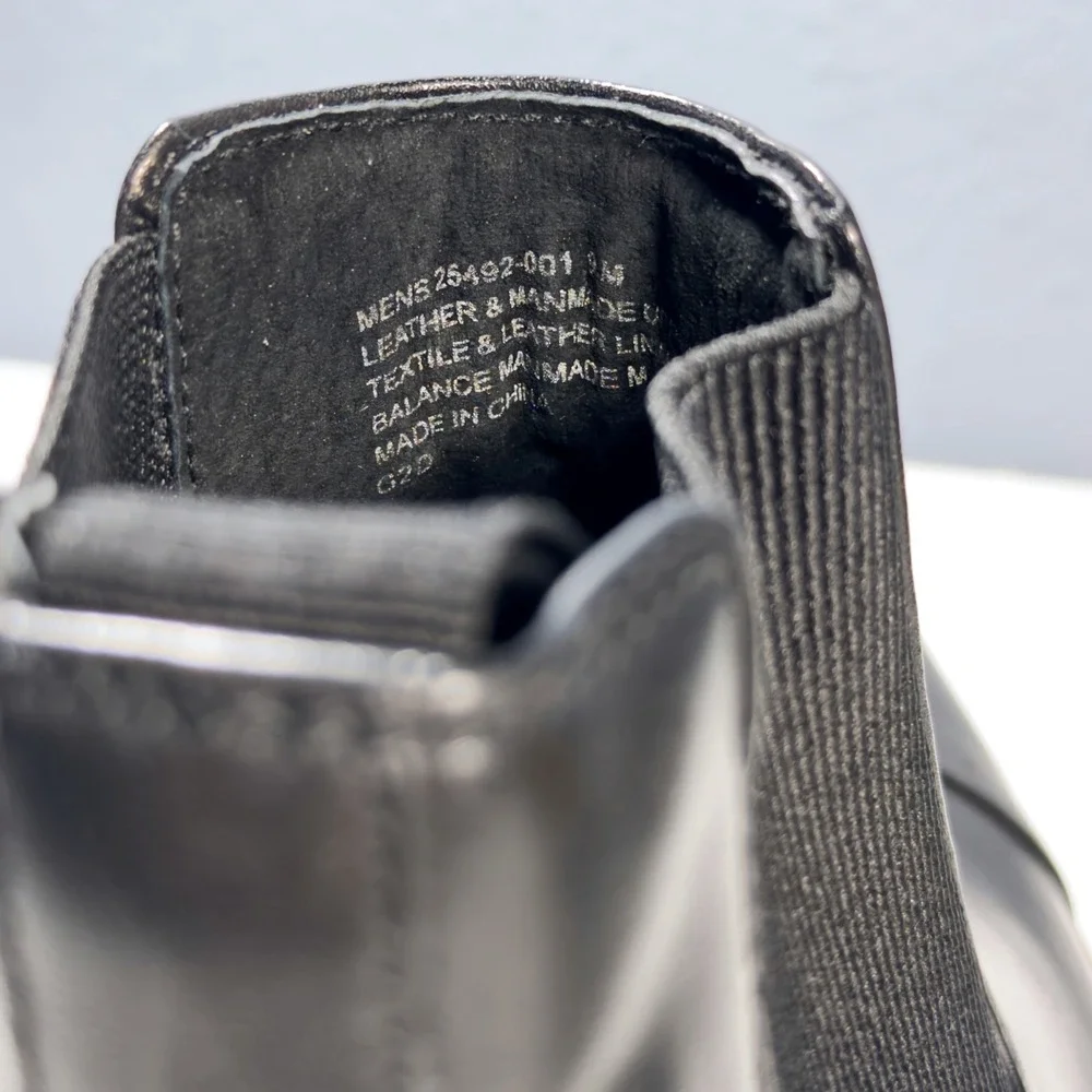 Stacy Adams Chelsea Boots Men New Black Cap Toe Stretch Leather‎ ankle Size 9
